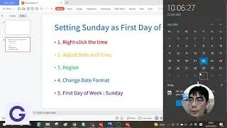 Customizing Windows Calendar (Setting Sunday as First Day of Week)