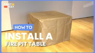 How to Install the 32 Inch Propane Fire Pit Table Square Tabletop | NP10464 #costway #howto