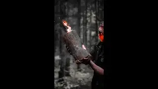 How to make a SWEDISH LOG TORCH