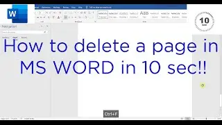 Delete a page in MS Word under 10 sec!!