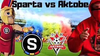 TRIKOLÓRA SPARTY V DÝMU! Maskot Rudi hecoval! Světelná show na Letné! AC Sparta Praha vs FC Aktobe!
