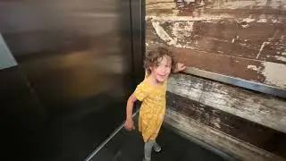 Riding an OTIS Elevator with my Niece and Nephew
