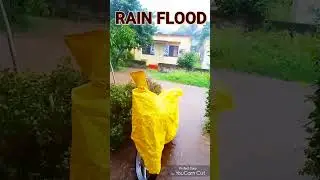 Rain flood at my home #rainflood #rain #waterfall