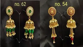 top one gram gold earrings||new arrival one gram gold jhumkas