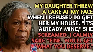 My daughter threw a cake at my face when i refused to gift her my house. 
