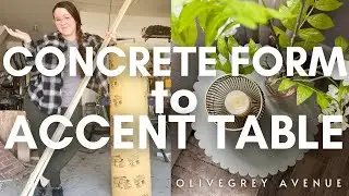 FLUTED SIDE TABLE made from a CONCRETE FORM