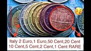 Italy 2 Euro - 1 Euro - 50 Cent - 20 Cent - 10 Cent - 5 Cent - 2 Cent - 1 Cent 2002 - eurocoins Rare