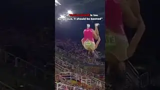 Should this vault be banned?💀 #gymnastics #vault #olympics #dangerous