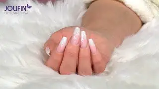 Nailart: &bdquo;Winter Babyboomer&ldquo; mit Jolifin Snowflake Glitter - white aurora/ Videoanleitung