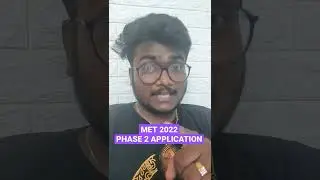 Clarity about MET 2022 Phase 2 Application | Manipal #met2022