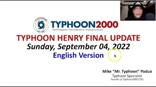 Typhoon HENRY Final Update - Sunday, 09/04/22 (English Ver)