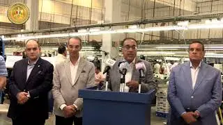 تصريحات تليفزيونية لرئيس الوزراء خلال زيارته لمشروعات صناعية وتكنولوجية ببني سويف