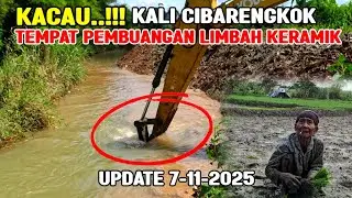 NGERI..❗ PECAHAN LIMBAH KERAMIK NUMPUK DIDASAR KALI CIBARENGKOK || NORMALISASI KALI PENYEBAB BANJIR 