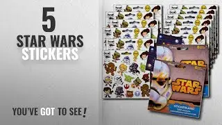 Top 10 Star Wars Stickers [2018]: Star Wars Stickers Party Favors ~ Set of 2 Sticker Packs ~ 12