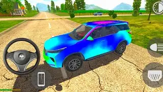 🚙 RGB Fortuner Neon Drive | Night Glow Highway Run | Indian Car Map | Indian Bike Driving 3D