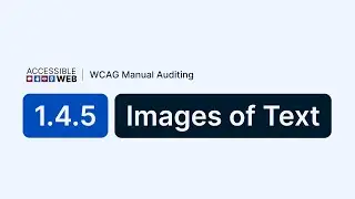 Testing 1.4.5 Images of Text | Manual WCAG Auditing Tutorial