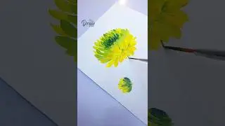 Beautiful Chrysanthemum flower painting #art #paintingstyles #shorts #satisfying