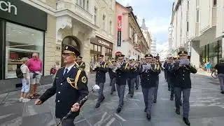 Veteranski pohod za mir 2023 s policijskim orkestrom, Ljubljana