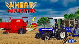 Wheat Harvesting🌾 with NH 3630 🚜Eagle and New Combine | FS25