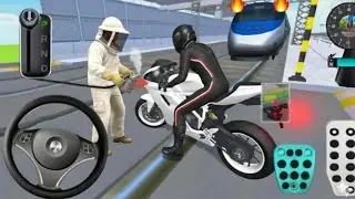 Orange Brand New Bike Vs Bullet Train 3d Driving Class android game play video || Car Game#cargame