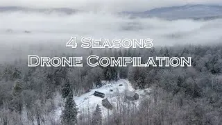 4 Season Drone Compilation - Off Grid in the Adirondacks - Relaxing  Music