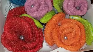ROSAS DE BOMBON ESCARCHADO