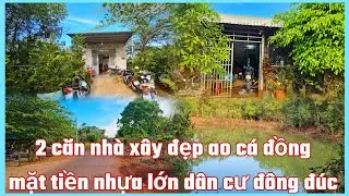 Bán 2 căn nhà vườn mặt tiền nhựa lớn 32×105×111 dt 3393,4m³ sẵn 100m thổ cư giá 1,2 tỷ bao sổ 