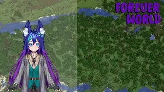 Lunako Terraforming Christmas Island in MINECRAFT!!!  #minecraft #foreverworld #En #Vtuber #chatty