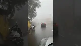 Drive through ghat with fog Road Trip