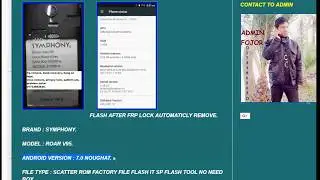 symphony v95 1gb ram 7 0 version hw1 v7 flash file 101% ok
