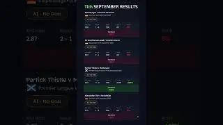 ⚽Wagersmith.com - 11th September Results #bets #ai #football #fotballgame #sports #roi #predictions