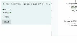 The noise margin for a logic gate is given by VOH &ndash; VIH ... | CPE 151 CMOS and Digital VLSI Design