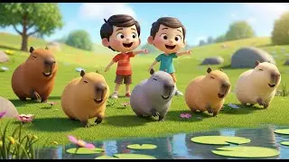 Five Little Capybaras Waddle, Waddle, Waddle | Jungle Friends & Counting Rhymes