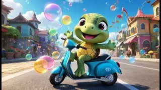 Twinkle Turtle&rsquo;s Magic Scooter | Sparkly Scooter Song for Kids | Magical Turtle Adventure Rhyme