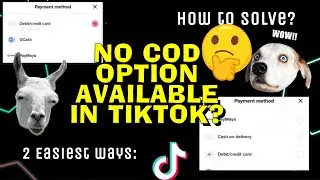 NO COD OPTION AVAILABLE IN TIKTOK? SOLVED! || Telle Studio