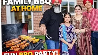 Ghar Par Kiya Barbeque 😍 | Full Family BBQ Party At Home 🔥 | Indian Style BBQ