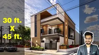 30X45 Feet House Design 3D | 150 Gaj | 1350 sqft | 30*45 house design | 9X13.5 Meter  || DV Studio