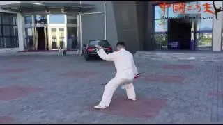 learn tai chi kung fu--- taiji sword 13 form practice