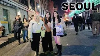 🇰🇷 Seoul Nightlife Walking Tour After dark Street Scene!