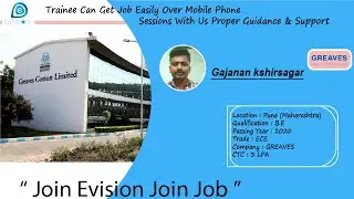 Gajanan|Salary 3 LPA|Joined in Greaves Cotton Ltd. ,a top manufacturer of engines & heavy equipment.