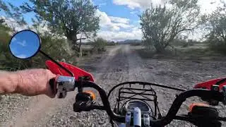 Desert ride on the Honda CT110 motorcycle #rvlife #motorcycle 