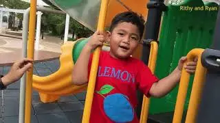Rithy and Ryan at Play Ground