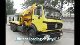 🚛 Truck-Mounted Crane for Efficient Lifting & Transport ⚙️