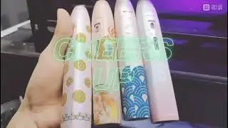 Custom Printed  round tubes electronic toothbrush shell  360 cylindrical Automati printer machine