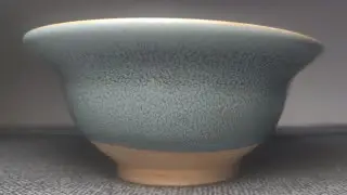 aged ceramic stoneware statue cup bowl Asian handcrafted China Jian pottery style clay glaze firing 