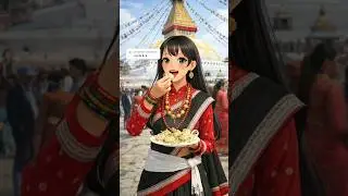 eating nepal food called momos #nepal #momos#fypシ #food#anime #vlog #trendingshorts