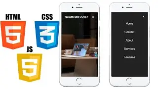 Responsive mobile friendly navbar homepage tutorial HTML CSS Javascript