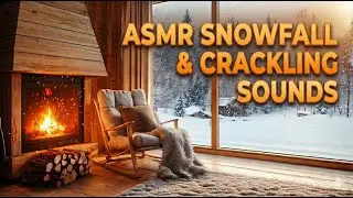 Cozy Winter Ambience: Heavy Snowfall & Crackling Fireplace Sounds | ASMR for Sleep