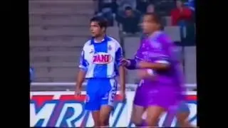 Juan Eduardo Esnáider jugando en el RCD Espanyol. Años 1997-1999