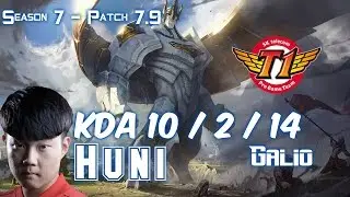 SKT T1 Huni GALIO vs CAMILLE Top - Patch 7.9 KR Ranked